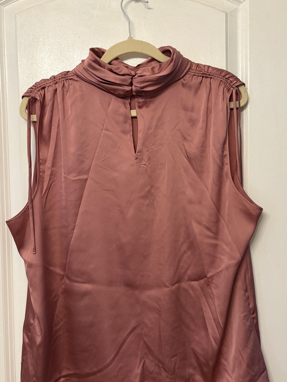 White House Black Market Mauve Sleeveless Cowl Neck Camisole - Picture 3 of 4